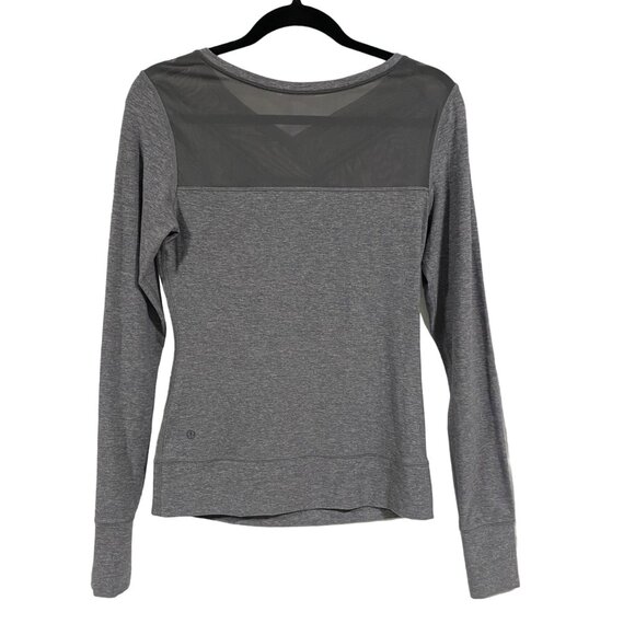 Lululemon Just Breathe Gray Long Sleeve Top Appx Size 8 - Picture 6 of 8